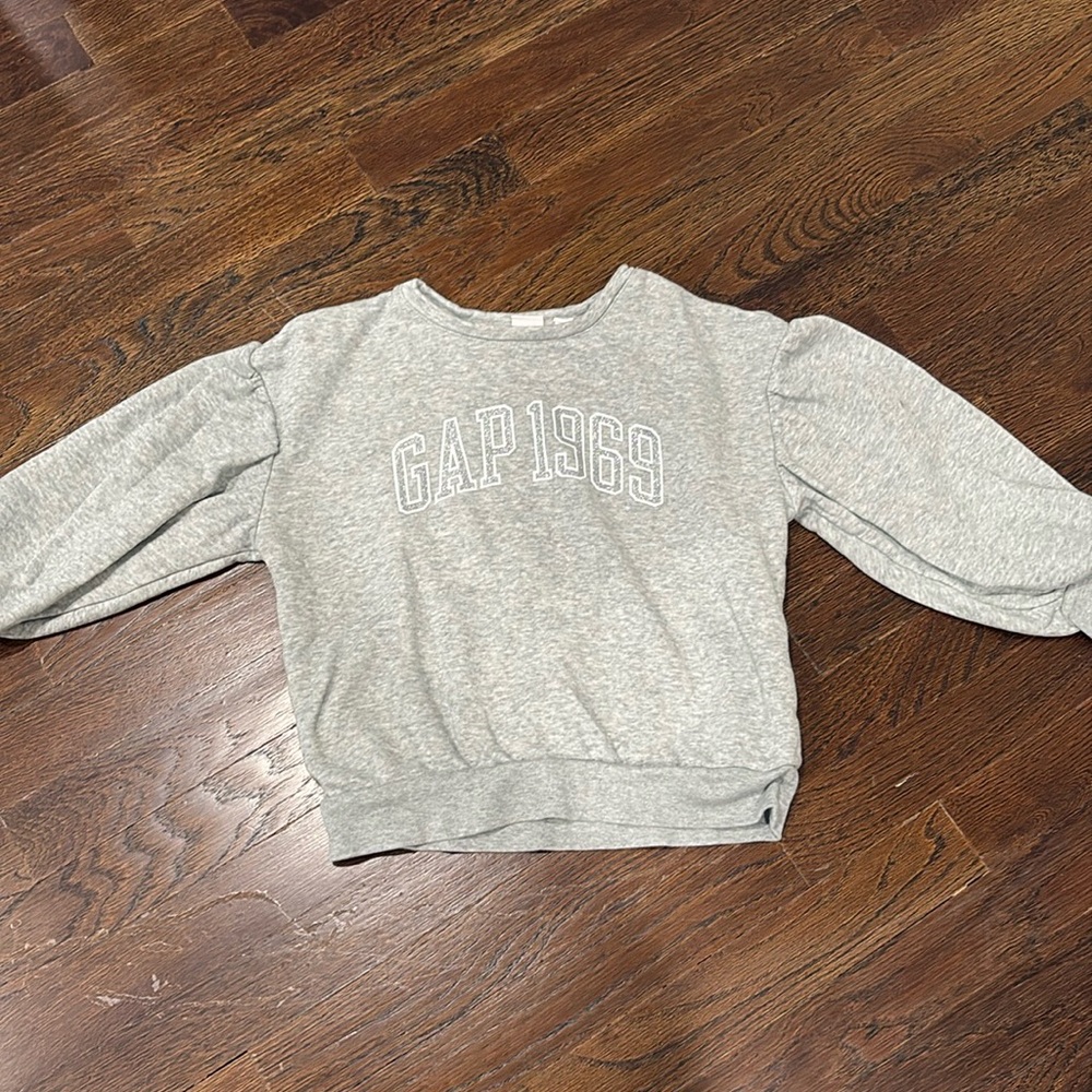 Girls gap crew neck puff sleeves